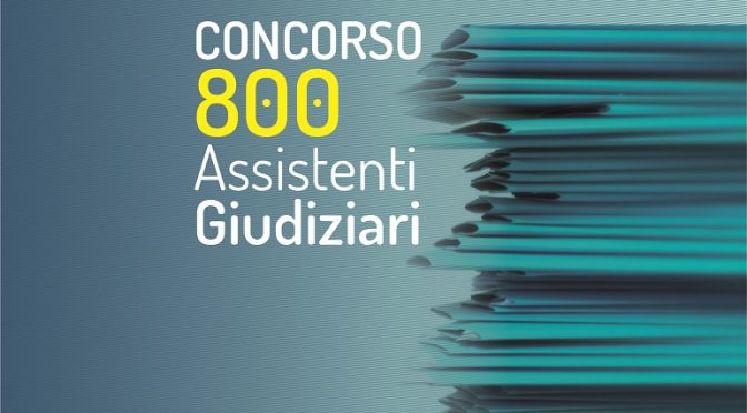 concorso 800 assistenti giudiziari