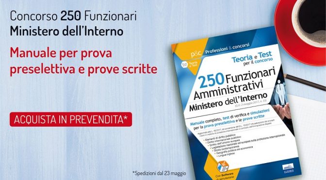 concorso 250 funzionari ministero interno