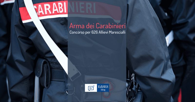 concorso 626 allievi marescialli carabinieri 2021