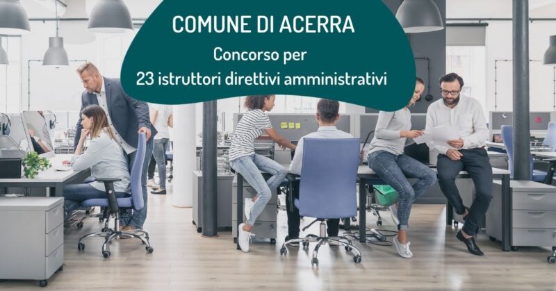 concorso istruttori direttivi amministrativi acerra