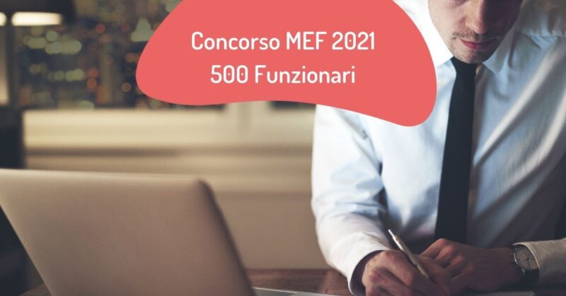 concorso mef 2021