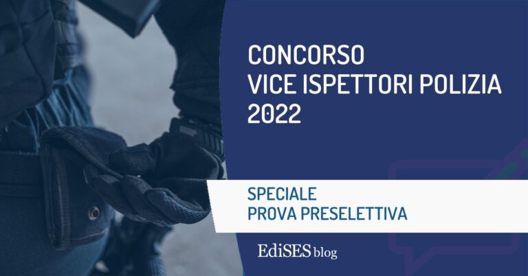 Preselezione Concorso Vice Ispettori Cosa Studiare