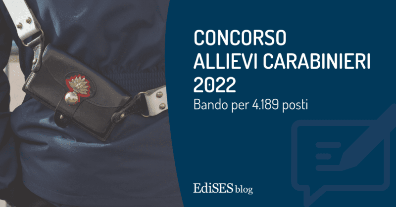 concorso allievi carabinieri 2022 per 4189 posti