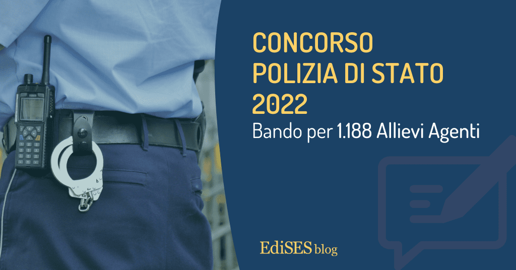 concorso polizia di stato 2022 bando 1188 allievi agenti