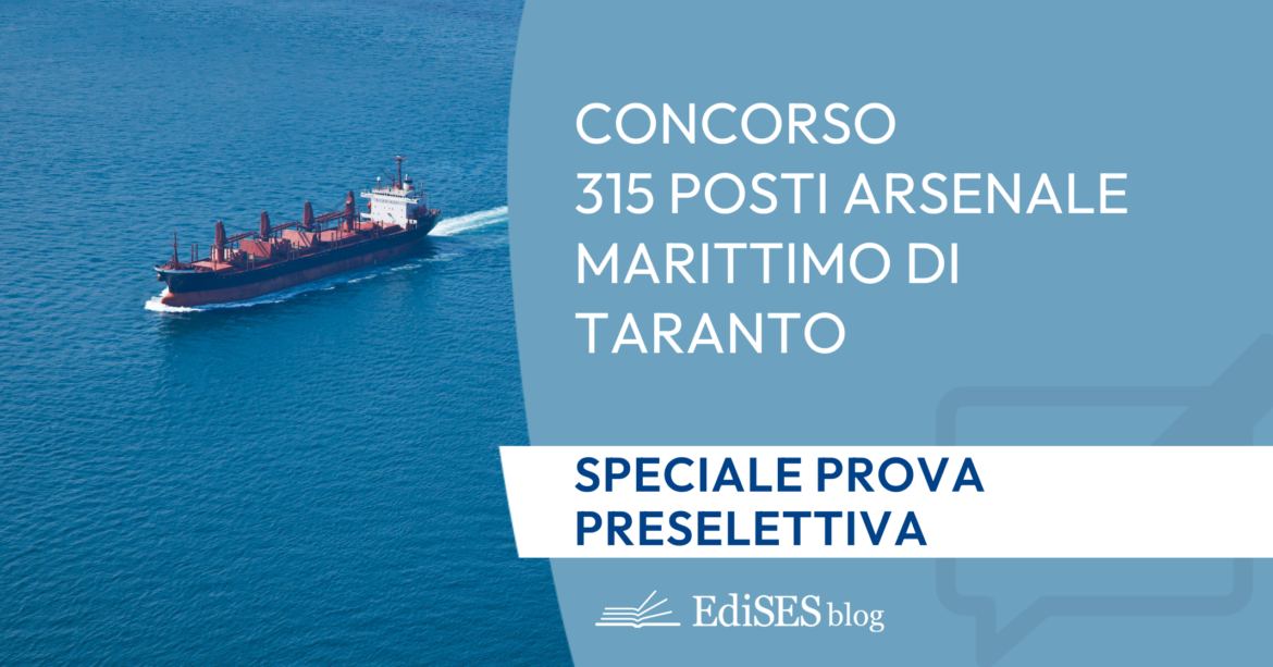 Prova preselettiva concorso 315 posti Arsenale Marittimo di Taranto