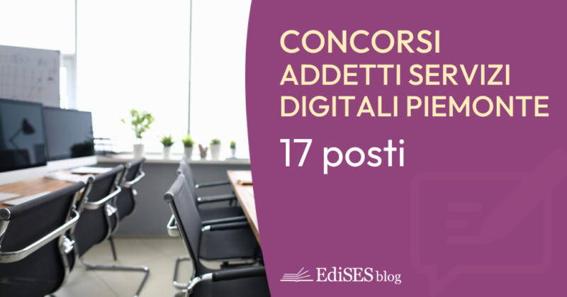 Concorso 17 addetti servizi digitali Piemonte