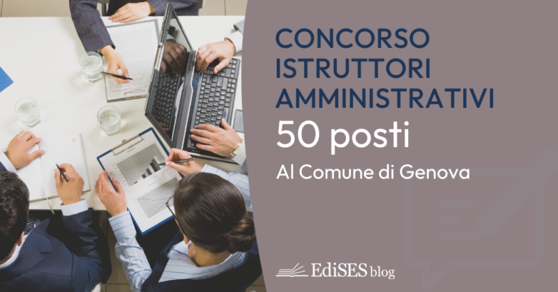 Concorso 50 istruttori servizi amministrativi Genova