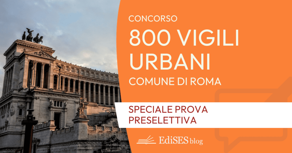 Prova preselettiva concorso 800 Vigili Urbani Roma
