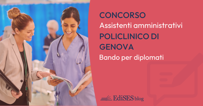 Concorso assistenti amministrativi Policlinico Genova