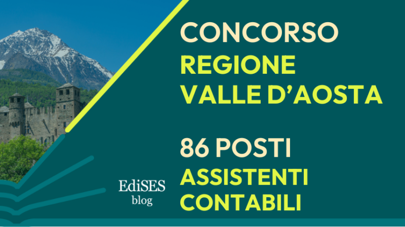 Concorso 86 assistenti contabili Valle d'Aosta