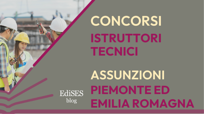 Concorsi istruttori tecnici Torino e Reggio Emilia