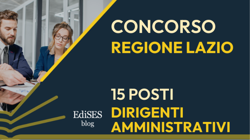 Concorso dirigenti amministrativi Regione Lazio