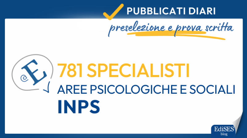 concorso 781 specialisti aree psicologiche e sociali inps