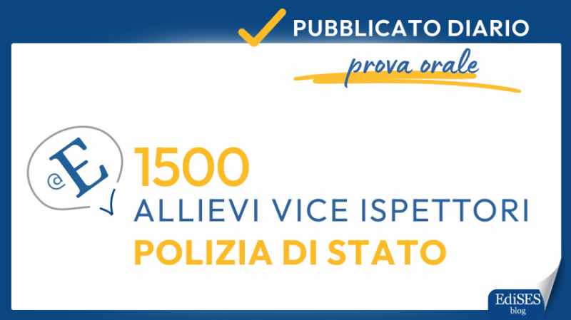 Concorso 1500 Allievi vice ispettori Polizia di Stato