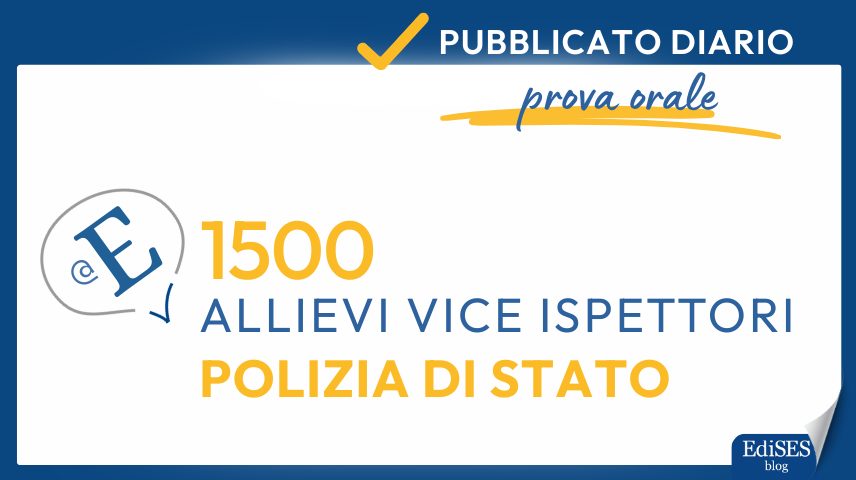 Concorso 1500 Allievi vice ispettori Polizia di Stato