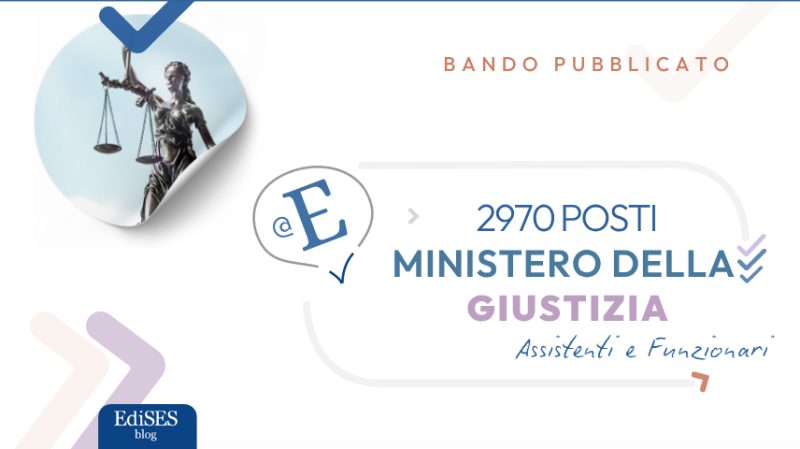 Concorso 2970 posti Ministero della Giustizia