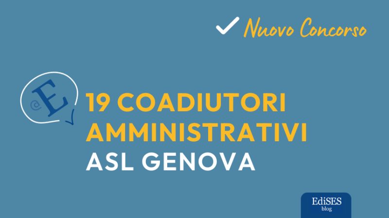 Concorso coadiutori amministrativi Asl di Genova