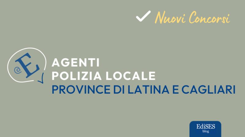 Concorsi polizia locale Lazio e Sardegna