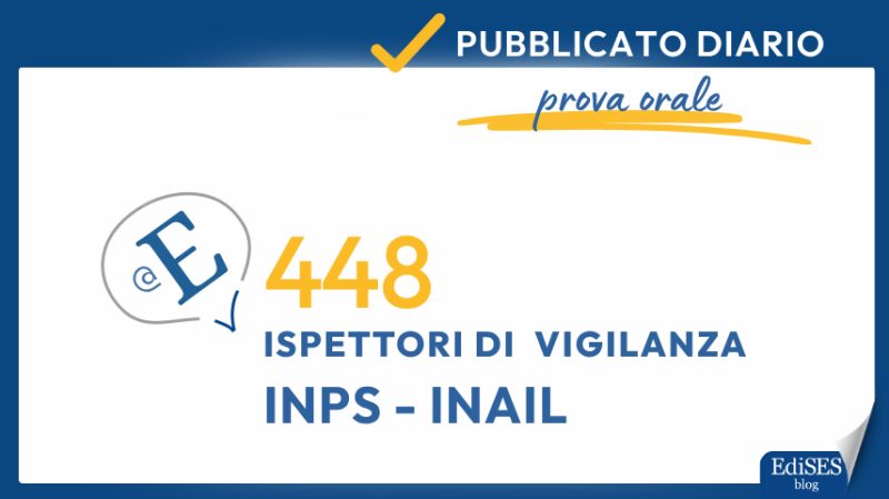 Concorso 448 Ispettori Vigilanza INPS-INAIL