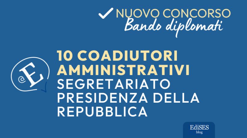 Concorso Segretariato Generale Presidenza della Repubblica