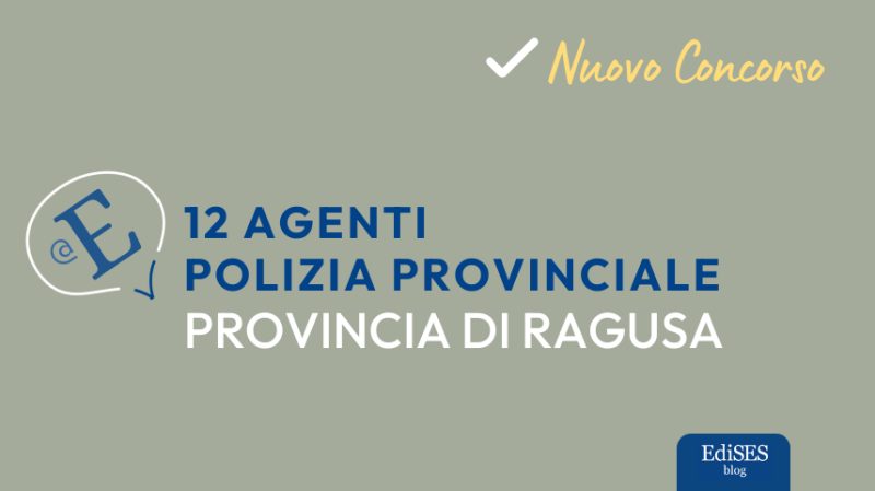 Concorso polizia provinciale Ragusa