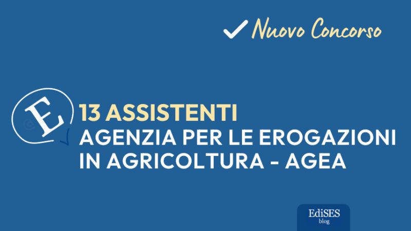 concorso assistenti agea