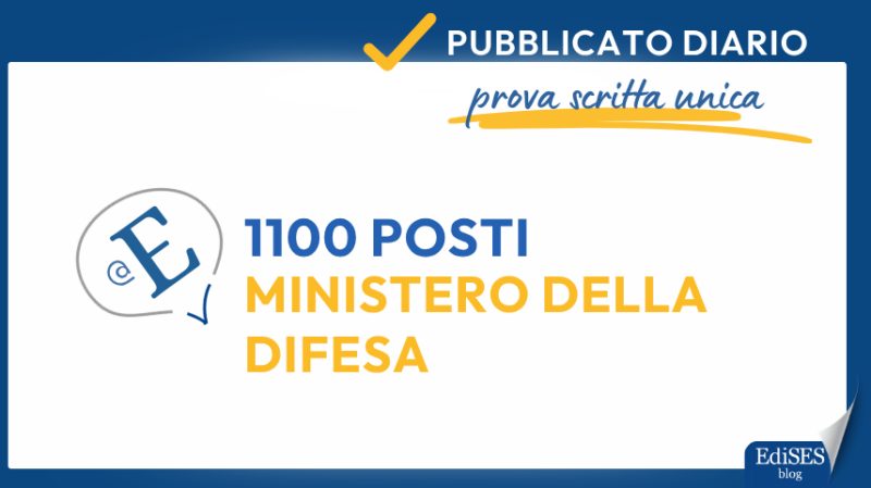 Concorso 1100 Assistenti Ministero della Difesa