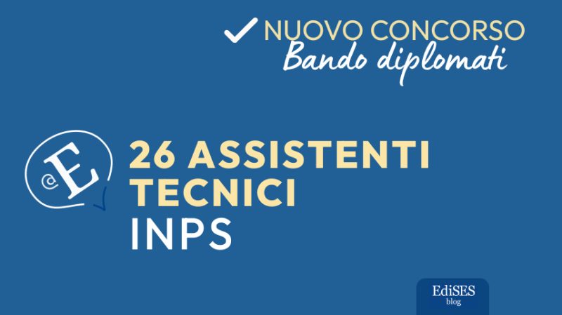 Concorso 26 assistenti tecnici INPS