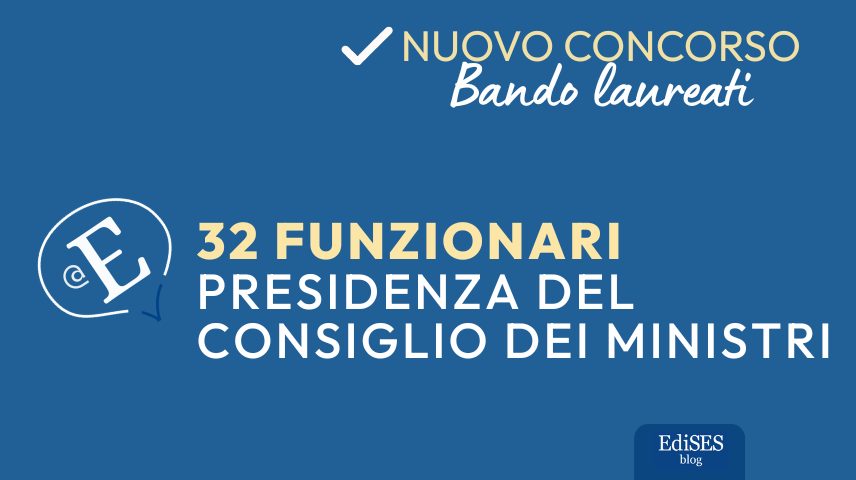 Concorso funzionari Presidenza del Consiglio dei Ministri