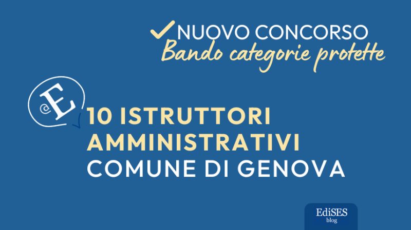 Concorso istruttori amministrativi Comune di Genova