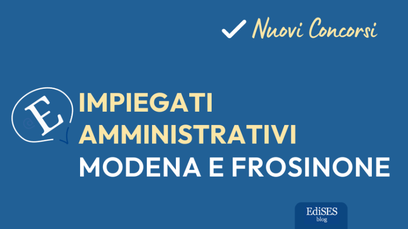 Concorsi impiegati settori amministrativi