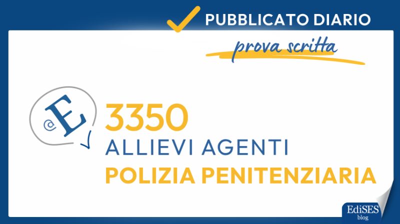 Concorso 3350 Allievi Agenti Polizia Penitenziaria