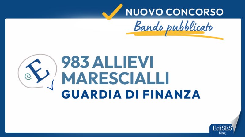 Concorso 983 Allievi Marescialli Guardia di Finanza