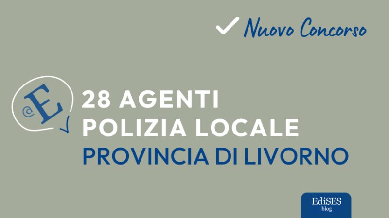 Concorso agenti polizia locale Livorno