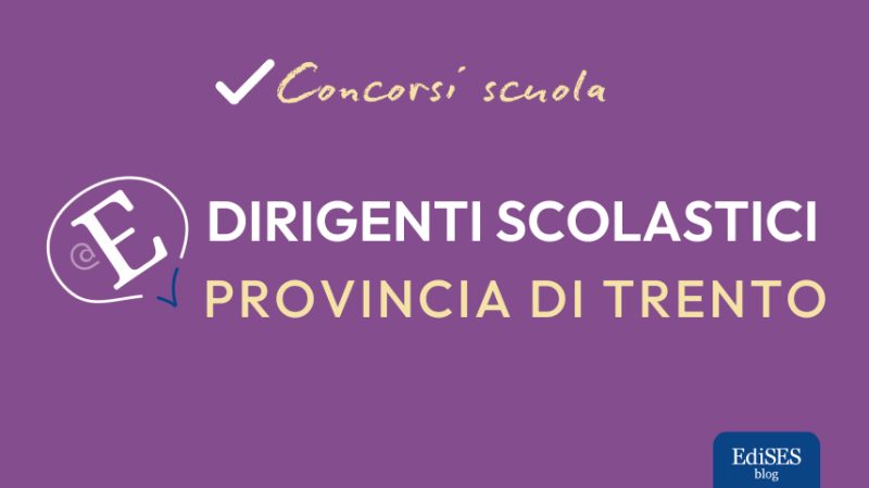 Concorso dirigenti scolastici Provincia di Trento