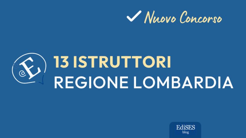 Concorso istruttori Regione Lombardia