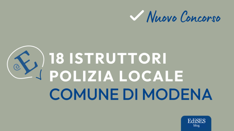 Concorso polizia locale Comune di Modena