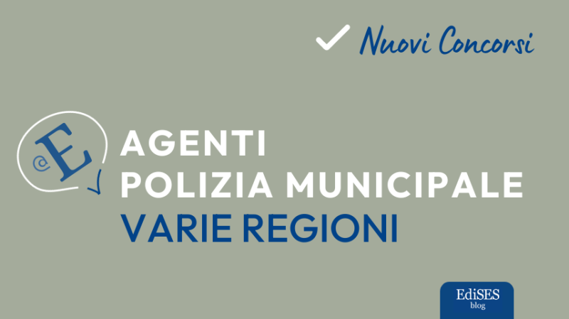 Nuovi concorsi agenti polizia municipale
