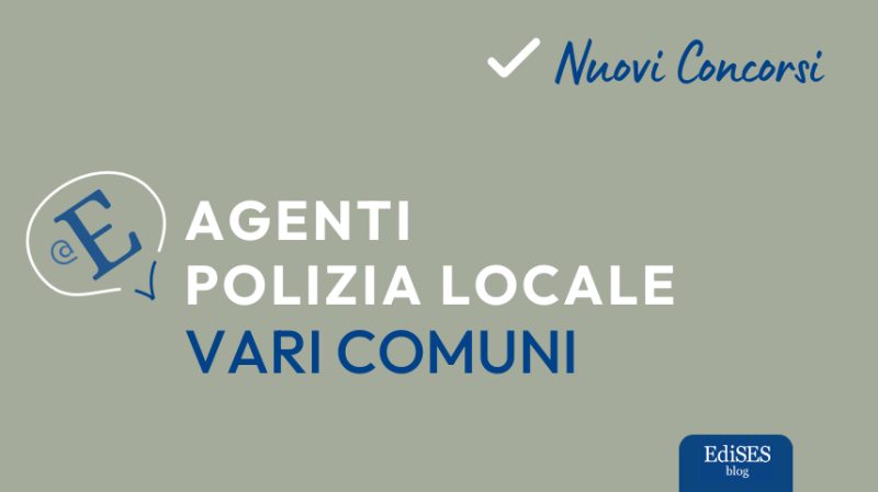 nuovi concorsi polizia municipale