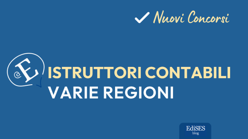 Concorsi istruttori contabili varie regioni