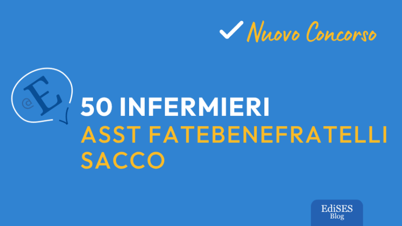 Concorso 50 infermieri Fatebenefratelli Sacco