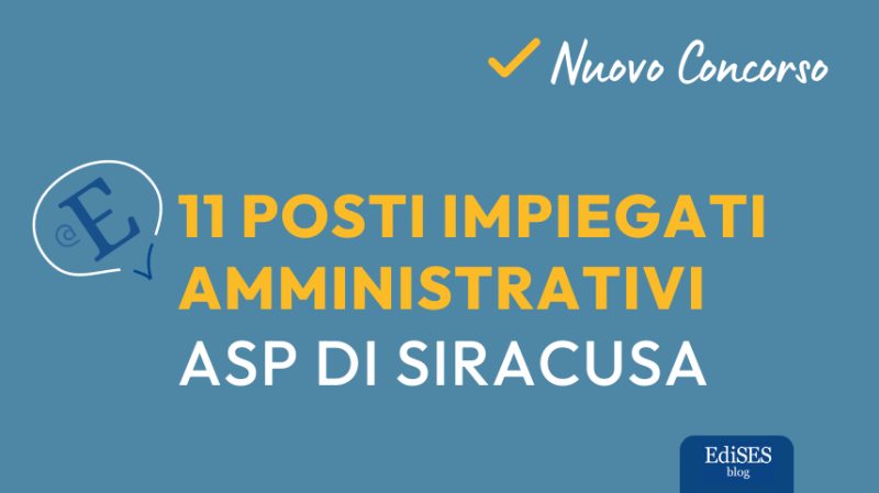 Concorso amministrativi ASP di Siracusa