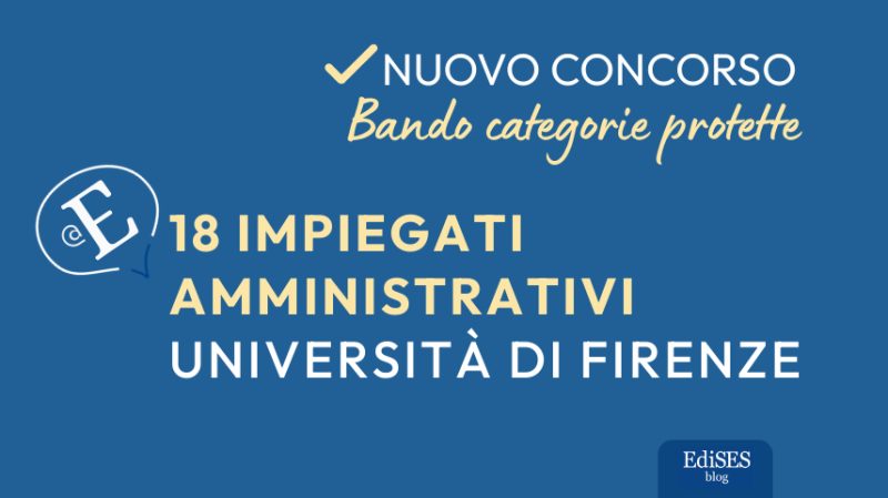 Concorso categorie protette Università di Firenze
