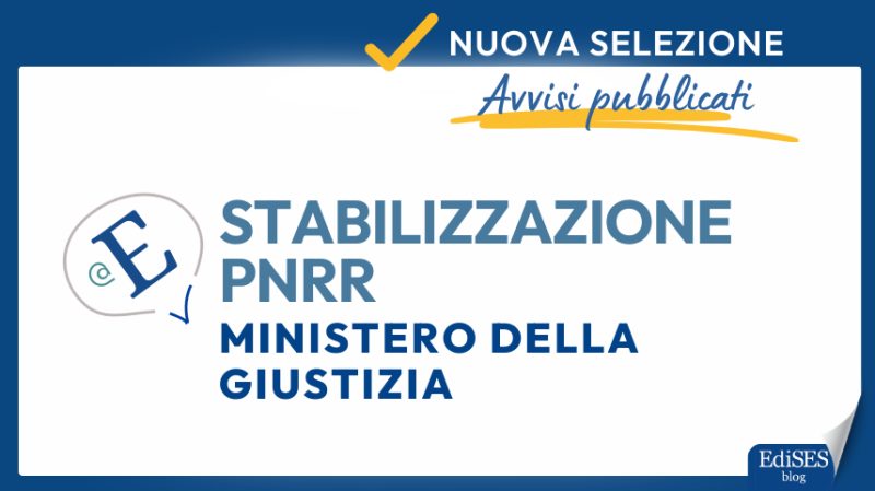 Stabilizzazione PNRR Ministero Giustizia 2026