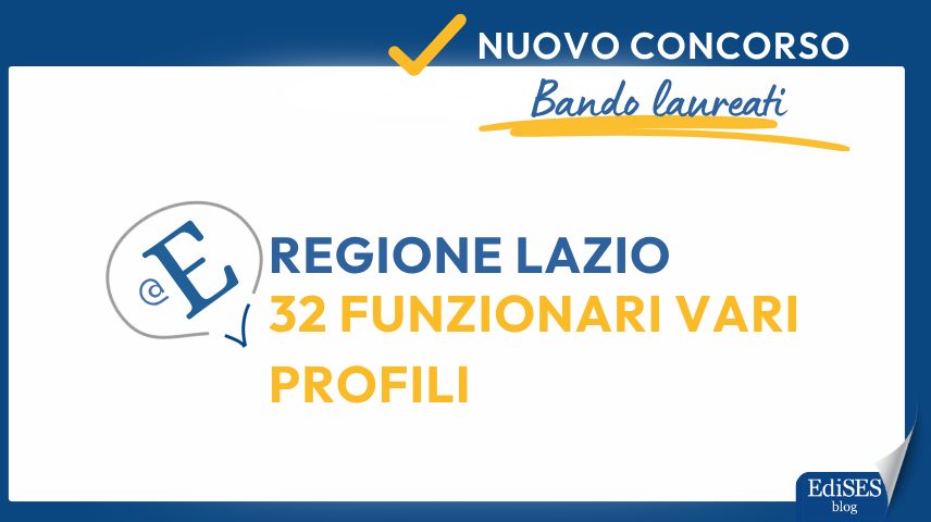 Concorso 32 Funzionari Regione Lazio