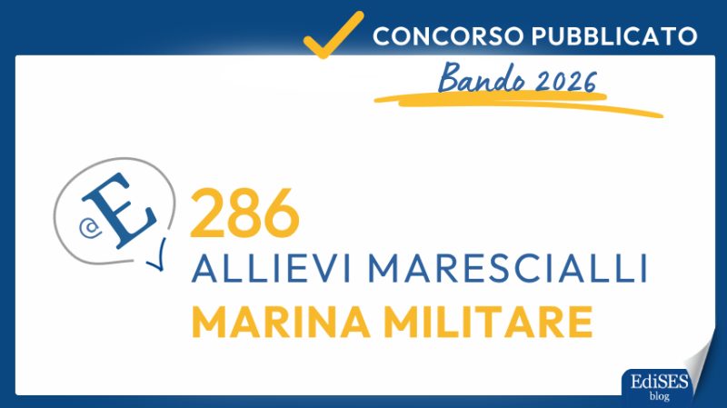 Concorso allievi marescialli Marina 2026