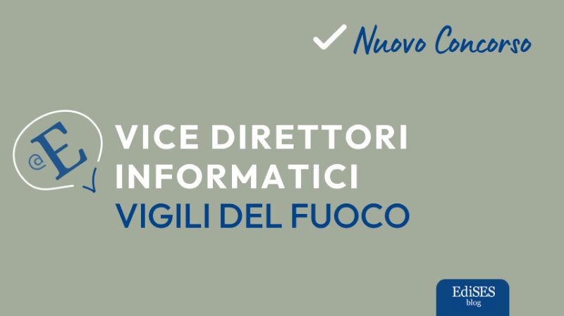 concorso vice direttori informatici vigili del fuoco