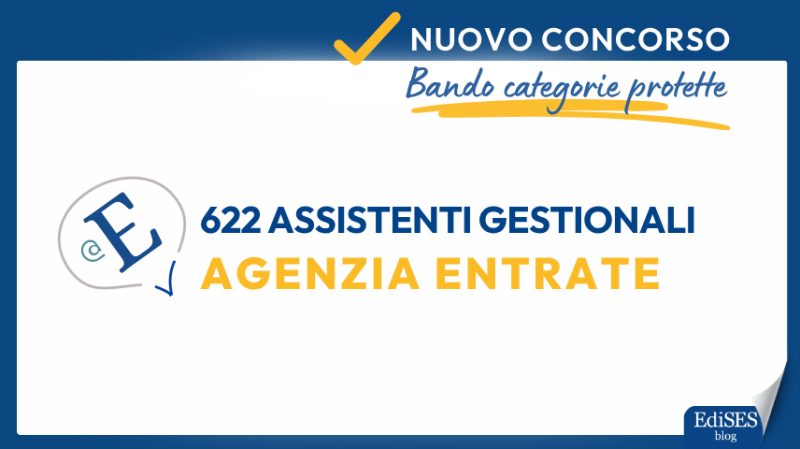 Concorso 622 Assistenti Gestionali Agenzia delle Entrate