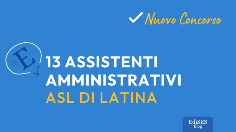 Concorso assistenti amministrativi Asl di Latina