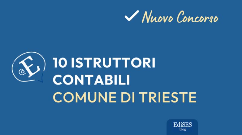 Concorso istruttori contabili Comune di Trieste